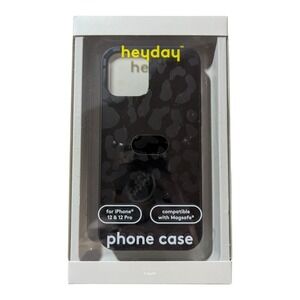 F3. Heyday MagSafe Phone Case for Apple iPhone 12 / 12 Pro‎ - Black Cheetah
